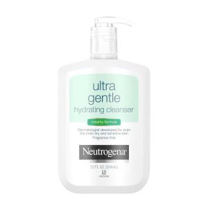 imageNeutrogena Ultra Gentle Hydrating Facial Cleanser NonFoaming Face Wash for Sensitive Skin Gently Cleanses Face Without Over Drying Oil Soap ampamp FragranceFree 12 fl ozHydrating Cleanser