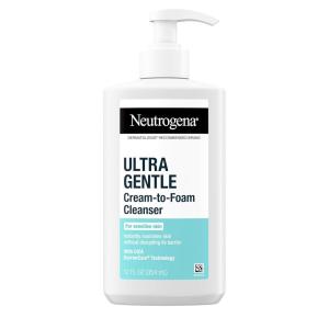 imageNeutrogena Ultra Gentle Hydrating Facial Cleanser NonFoaming Face Wash for Sensitive Skin Gently Cleanses Face Without Over Drying Oil Soap ampamp FragranceFree 12 fl ozCrram to Foam Cleanser