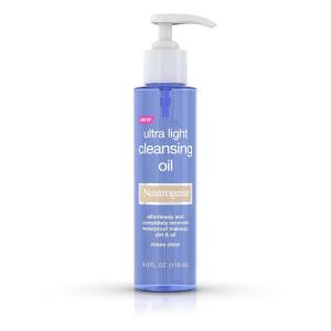 imageNeutrogena Ultra Light Facial Cleansing Oil ampamp Makeup Remover NonComedogenic Face Cleanser to Remove Dirt Oil Makeup ampamp Waterproof Mascara 4 fl oz4 Fl Oz Pack of 1