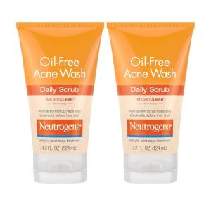 imageNeutrogena OilFree Acne Face Scrub 2 Salicylic Acid Acne Treatment Daily Face Wash to help Prevent Breakouts Exfoliating Facial Cleanser for AcneProne Skin Twin Pack 42 fl oz 2 PackUnscented