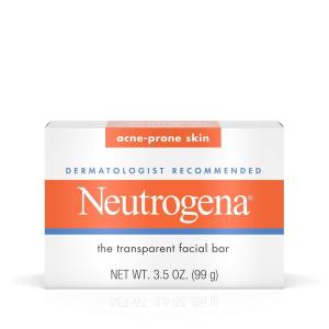 imageNeutrogena Transparent Facial Bars AcneProne Skin Formula 35 Ounce Pack of 8Aloe Vera