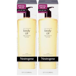 imageNeutrogena Lightweight Body Oil for Dry Skin Sheer Moisturizer in Light Sesame Formula 32 fl ozYELLOW
