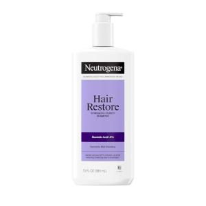imageNeutrogena Hair Restore Strength  Purity Shampoo Exfoliating Hair Wash with 15 Mandelic Acid Gently Removes 97 of Buildup ampamp Reduces Shedding due to Breakage ParabenFree 13 fl oz