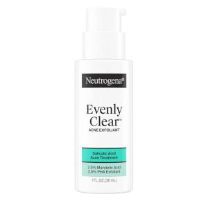 imageNeutrogena Evenly Clear Acne Exfoliant with Salicylic Acid ampamp Mandelic Acid MultiAcid Acne Exfoliating Treatment Serum Visibly Fade the look of PostAcne Marks for A Smooth Even Skin Tone 1 fl oz